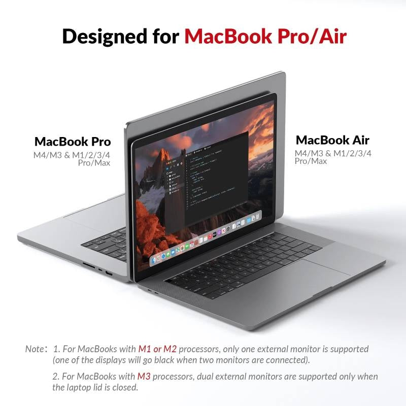 AV Access iDock M10 USB-C KVM-Switch Dockningsstation 2 till 2 för MacBook, Dual 4K HDMI Monitorer, 1x Laptop + 1x PC, 100W Laddning