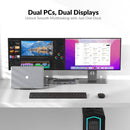 AV Access iDock M10 USB-C KVM-Switch Dockningsstation 2 till 2 för MacBook, Dual 4K HDMI Monitorer, 1x Laptop + 1x PC, 100W Laddning