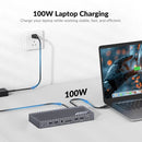 AV Access iDock M10 USB-C KVM-Switch Dockningsstation 2 till 2 för MacBook, Dual 4K HDMI Monitorer, 1x Laptop + 1x PC, 100W Laddning