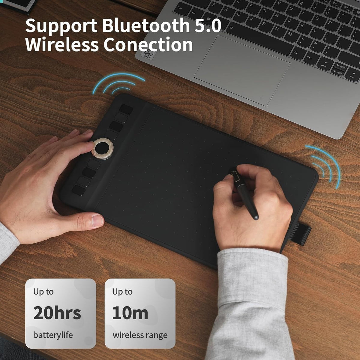 Bluetooth Graphics Tablet 8 Buttons