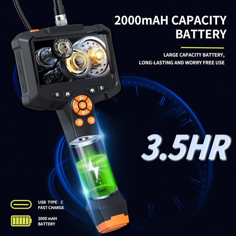 NÖRDIC 4,3" Endoskopkamera med 8 LED-lampor, IP67 vattentätt 1080P HD 5m kabel