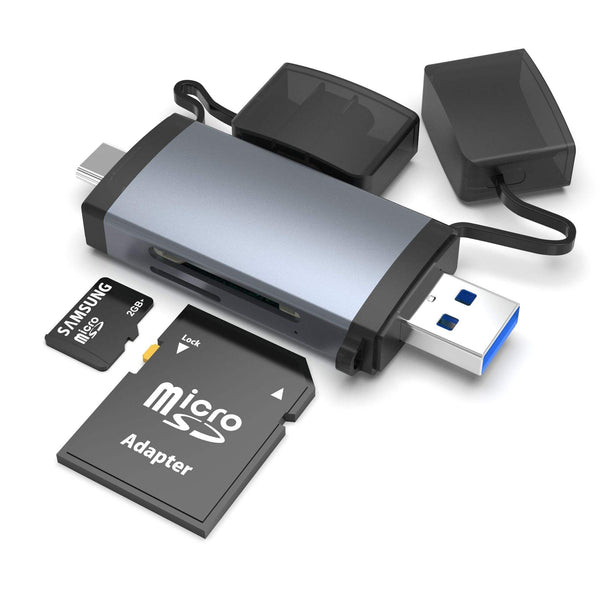 NÖRDIC 2i1 USB3.0 kortläsare SD/MMC och MicroSD/TF 2TB 5Gbps UHS-I