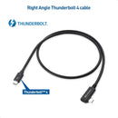 Cable Matters 80cm Intel-certifierad vinklad Thunderbolt 4-kabel, 40Gbps, 8K, 240W, kompatibel med USB 4, Thunderbolt 3 och USB-C