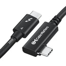 Cable Matters 80cm Intel-certifierad vinklad Thunderbolt 4-kabel, 40Gbps, 8K, 240W, kompatibel med USB 4, Thunderbolt 3 och USB-C