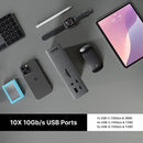 CalDigit TS5 Plus - 20 Portar Thunderbolt 5 Dockningsstation, 140W Laddning, 3X 80Gb/s Thunderbolt 5, 10x 10Gb/s USB Portar