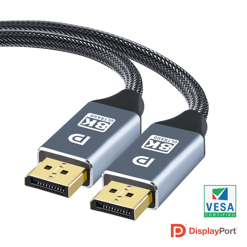 NÖRDIC CERTIFIED CABLES 3m Displayportkabel 1.4 UHD 8K60Hz 4K144Hz HBR3 32,4Gbps 10-bit HDR