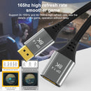 NÖRDIC 50cm Displayport 1.4 förlängningskabel UHD 8K60Hz 4K144Hz 32,4Gbps 10-bit HDR