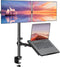 Dual Monitor Stand, Laptop and Monitor Stand for 2 Screen 1 Laptop Notebook, Monitor up to 27 inch, Notebook up to 17 inch