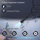 NÖRDIC Endoskopkamera för mobiltelefon med ljus, 1080P HD, 8 LED-lampor, vattentät IP67, inget WiFi krävs, Android och iOS