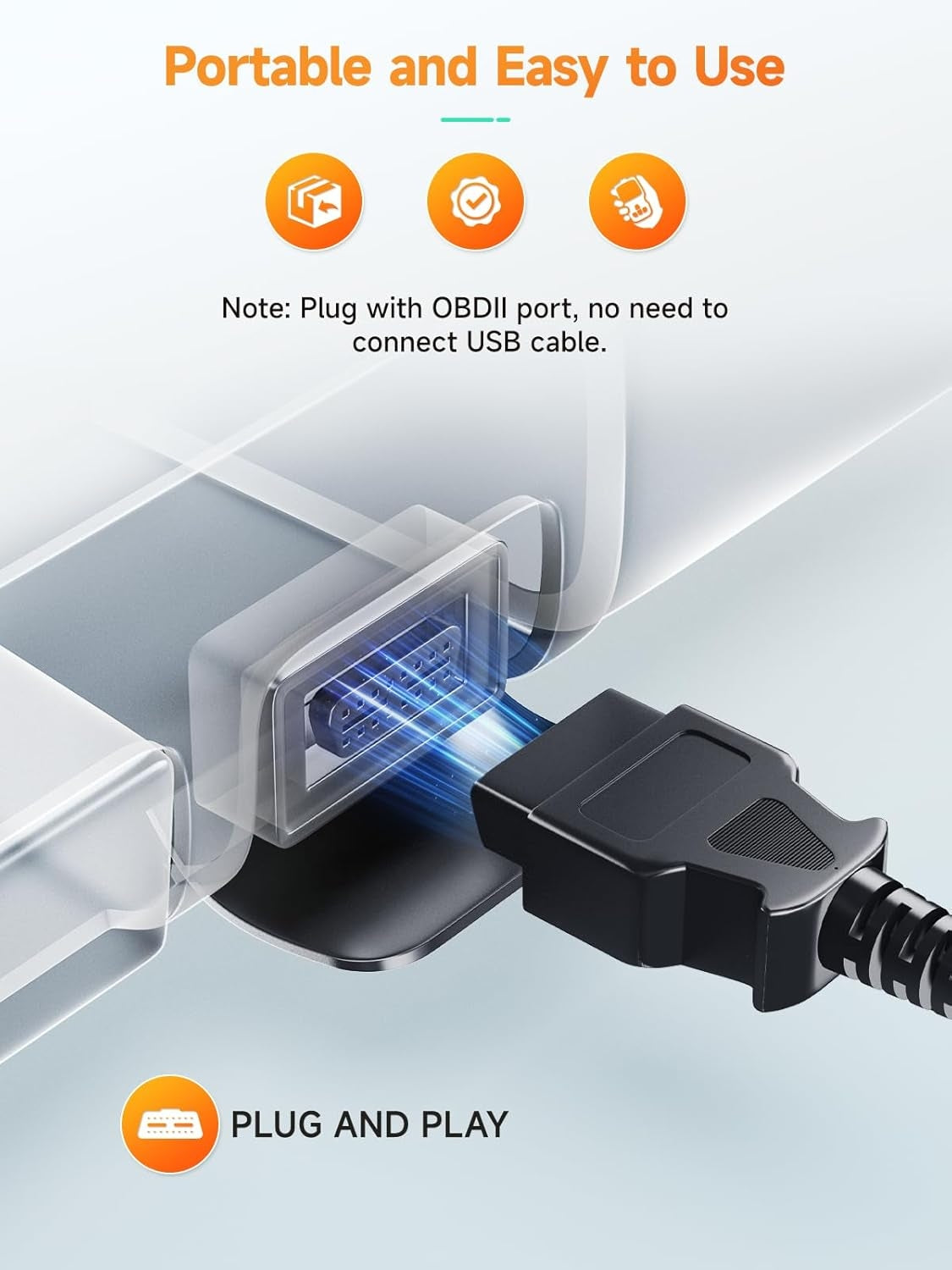 Enhanced OBD2 Scanner, Vehicle Code Reader for Check Engine Light, Automotive OBD II Scanner Fault Diagnosis