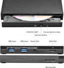 NÖRDIC Bärbar CD Brännare och spelare och USB hubb med SD/TD kortläsare