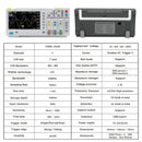 FNIRSI-1014D Desktop Oscilloskop 100MHZ*2 1GS/s 2 i 1 Dubbelkanals Digitalt Oscilloskop 10MHZ Signalgenerator