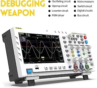 FNIRSI-1014D Desktop Oscilloskop 100MHZ*2 1GS/s 2 i 1 Dubbelkanals Digitalt Oscilloskop 10MHZ Signalgenerator