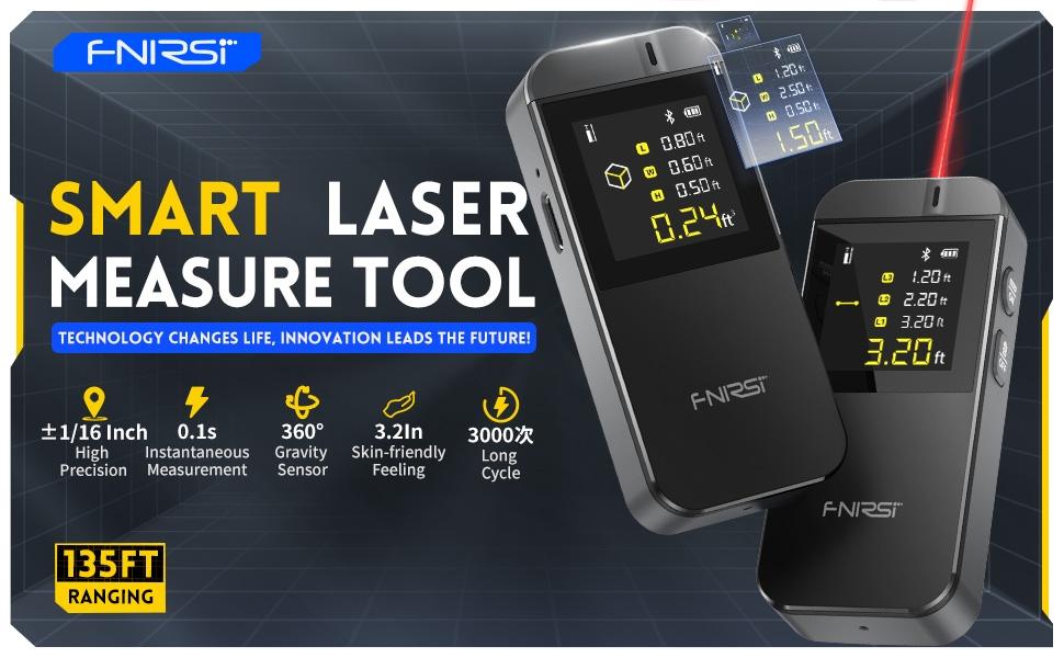 FNIRSI IR40 Laser Rangefinder, avståndsmätare för längd, area, volym, pythagoras