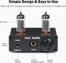 Fosi Audio P2 Headphone Amplifier Vacuum Tube Headphone Amp Mini Hi-Fi Stereo Audio