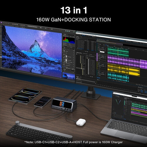 iVANKY 13-i-1 GaN Dockningsstation med Smart LCD-display