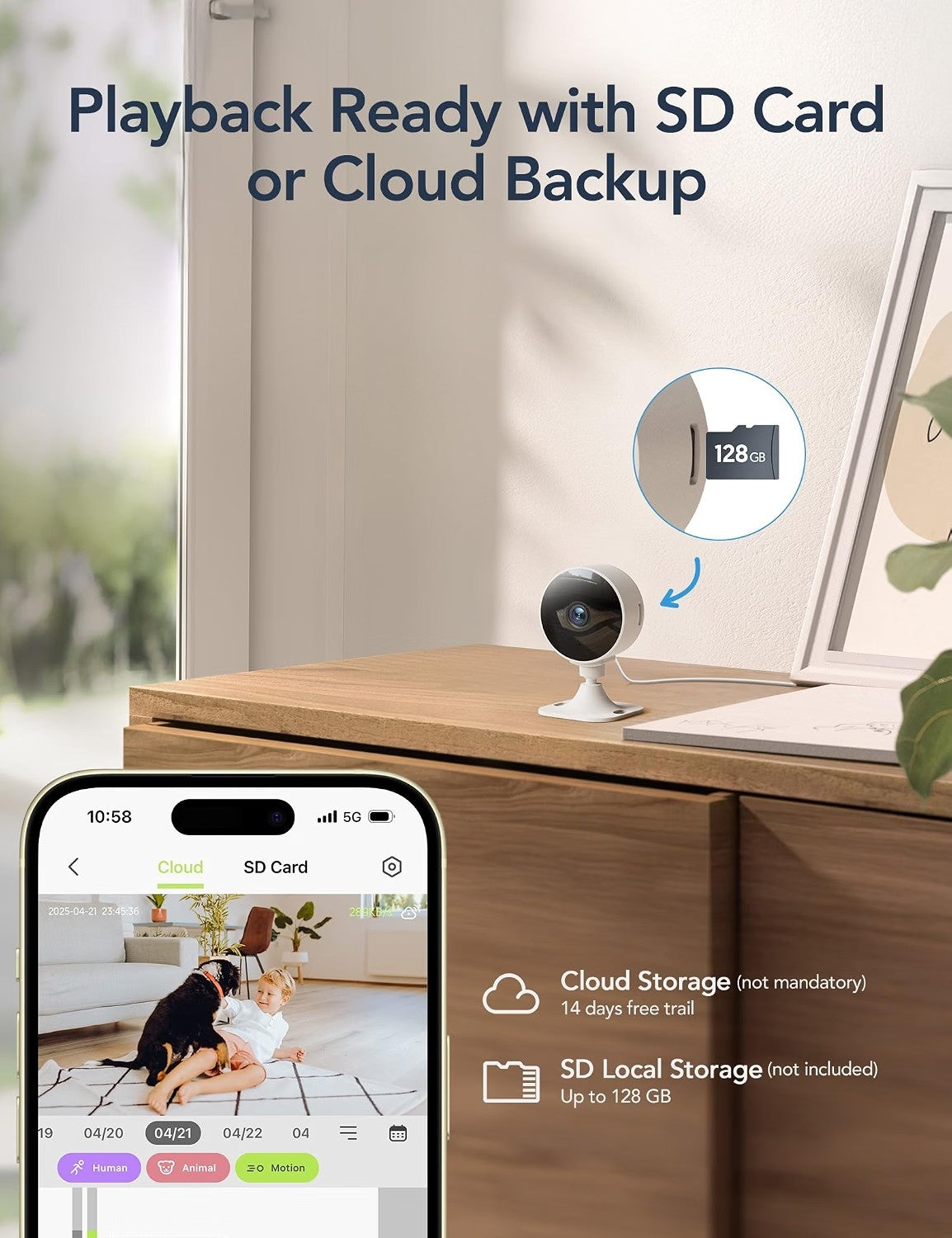 Indoor Surveillance 1080P Camera 4-pack