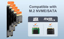 Maiwo USB-C 3.2 Dockingstation för NVMe/SATA M.2 SSD 10Gbps