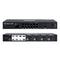 HDMI KVM Switch 4 PC till 3 monitorer 4K60Hz headset, audio mikrofon, RJ45 LAN