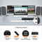 HDMI KVM Switch 4 PC till 3 monitorer 4K60Hz headset, audio mikrofon, RJ45 LAN