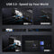 HDMI KVM Switch 4 PC till 3 monitorer 4K60Hz headset, audio mikrofon, RJ45 LAN