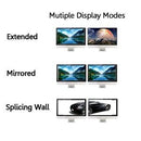 KVM 4x2 HDMI Switch Dual Monitor HDMI2.0 4K60Hz 4:4:4 med 1xaudio och 4xUSB-A