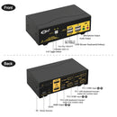 KVM 2x2 HDMI Switch Dual Monitor HDMI2.0 4K60Hz 4:4:4 med 1xaudio och 4xUSB-A