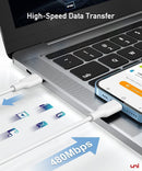 NÖRDIC Non MFI Lightning till USB C kabel för Iphone, Ipad och Ipod vit 3m