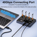 MAIWO 4 Bay M.2 NVMe SSD USB4.0 Dock, Cloner Duplicator, Supports 1-to-3 Offline Clone & Software RAID,40Gbps compatible with Thunderbolt 4/3