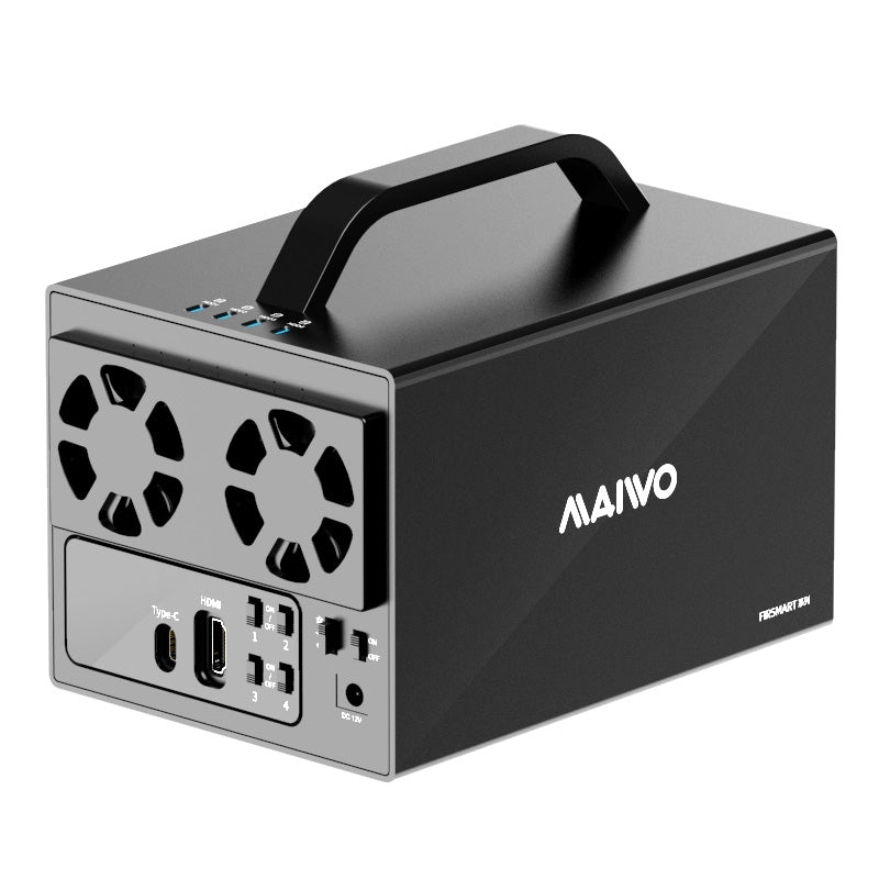 MAIWO Quad Bay 3,5" SATA HDD Enclosure USB-C Gen2 10G Windows 10/11 Mac OS