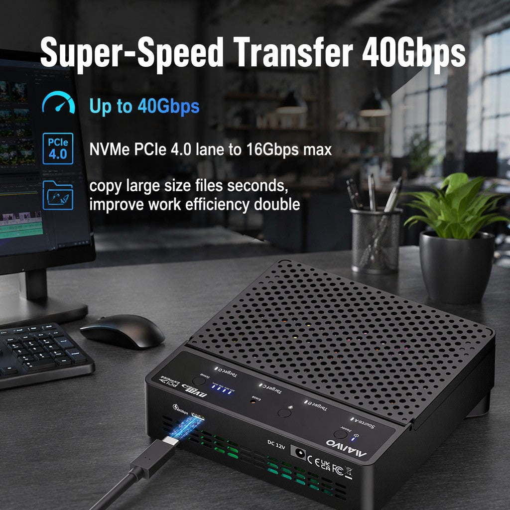 MAIWO Quad bay USB4.0 NVMe enclosure