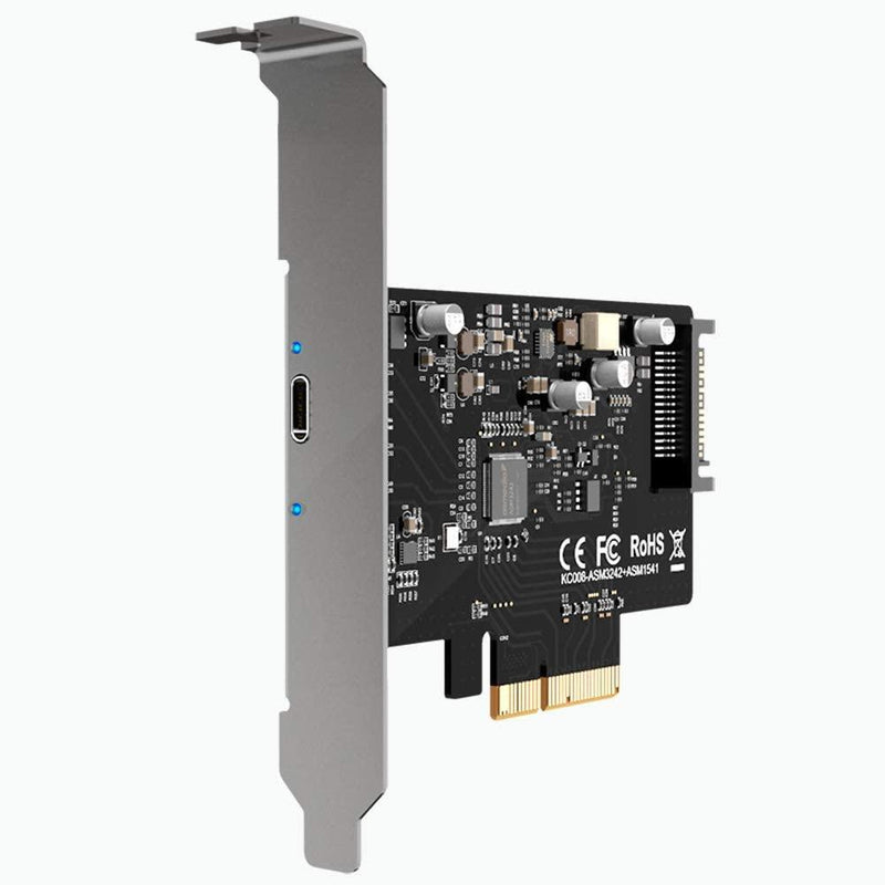 Maiwo KC008 PCI Express x4 kort till 1x extern USB Type C 20 Gbps USB 3.2 Gen 2x2 PCIe 3.0 x4