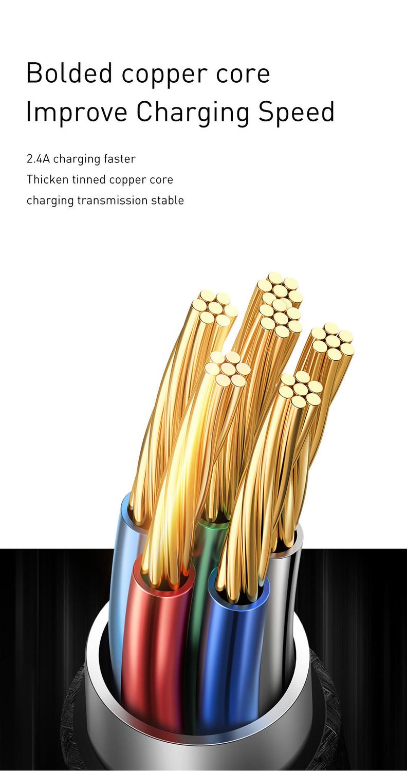 Mcdodo CA-6190 USB C till USB A kabel för synkning och snabb laddning, LED indikator, laddningen slutas automatisk när laddningen är klar, svart, 1m