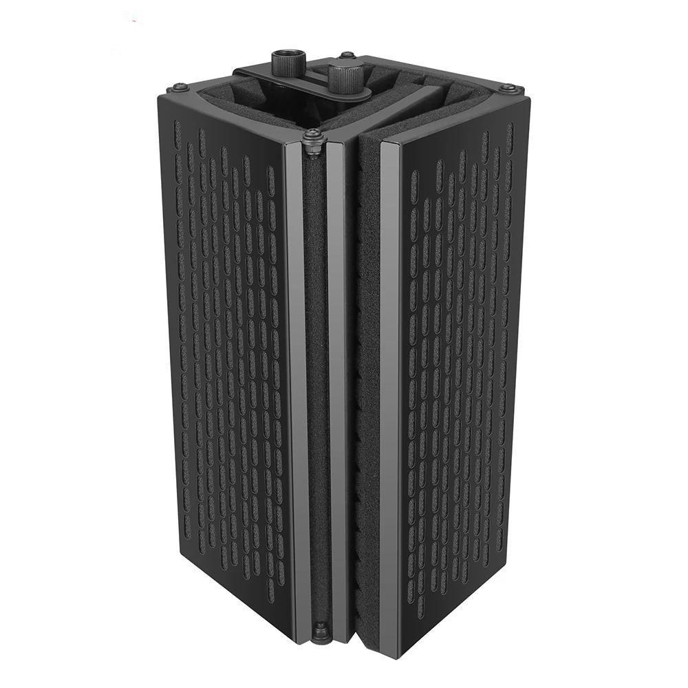 Mikrofonskärm med 2 lagers 5-vägg akustikfilter vikbar 59x28x4cm akustikskärm ljuddämpare för mikrofoner reflection filter