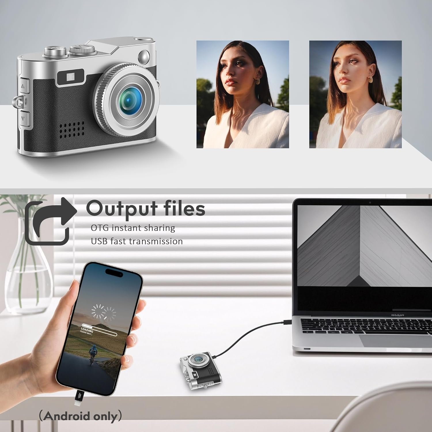 Mini HD Kamera – 0,96" skärm, 2MP fotoupplösning och 1080P video, 200mAh batteri