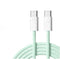 NÖRDIC 0,5m USB 2.0 USB-C till C kabel för iPhone 15/15 Pro/15 Plus/15 Pro Max 2,4A 480Mbps 60W grön