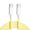 NÖRDIC 0,5m USB 2.0 USB-C till C kabel 2,4A 480Mbps 60W för iPhone 15/15 Pro/15 Plus/15 Pro Max gul