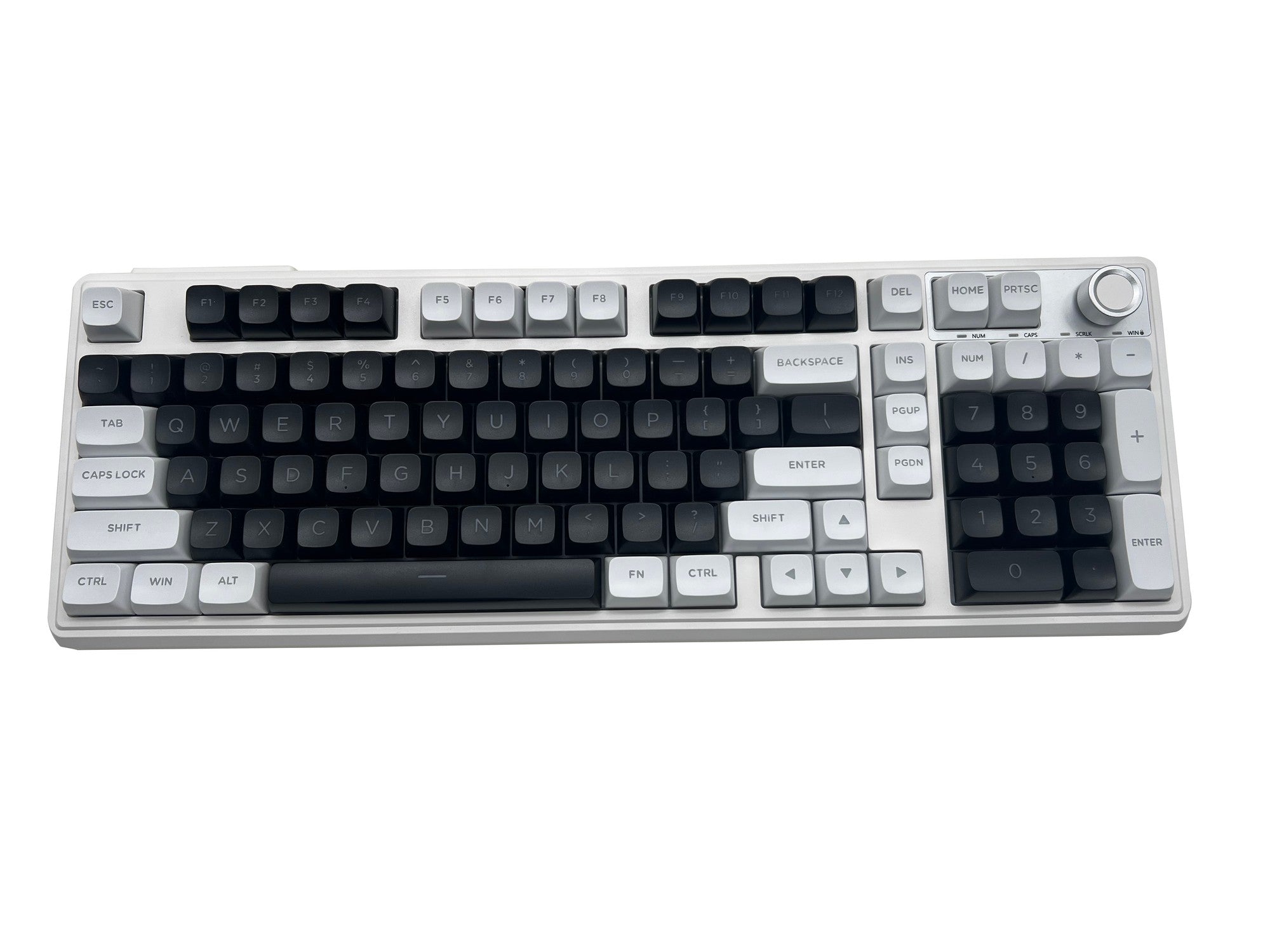 NÖRDIC Mekaniskt tangentbord med volymratt, Bluetooth/Trådbundet, US Layout