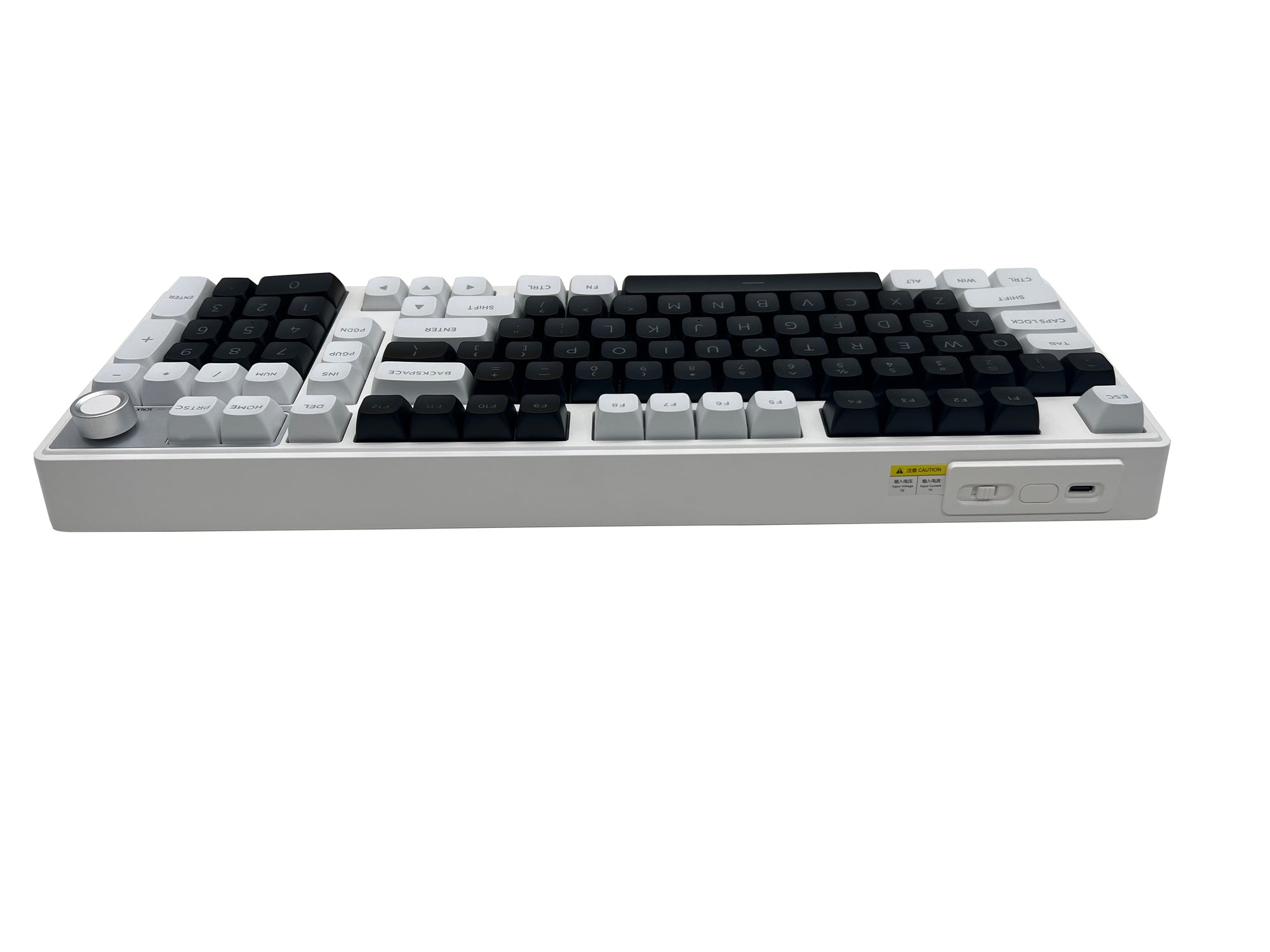 NÖRDIC Mekaniskt tangentbord med volymratt, Bluetooth/Trådbundet, US Layout