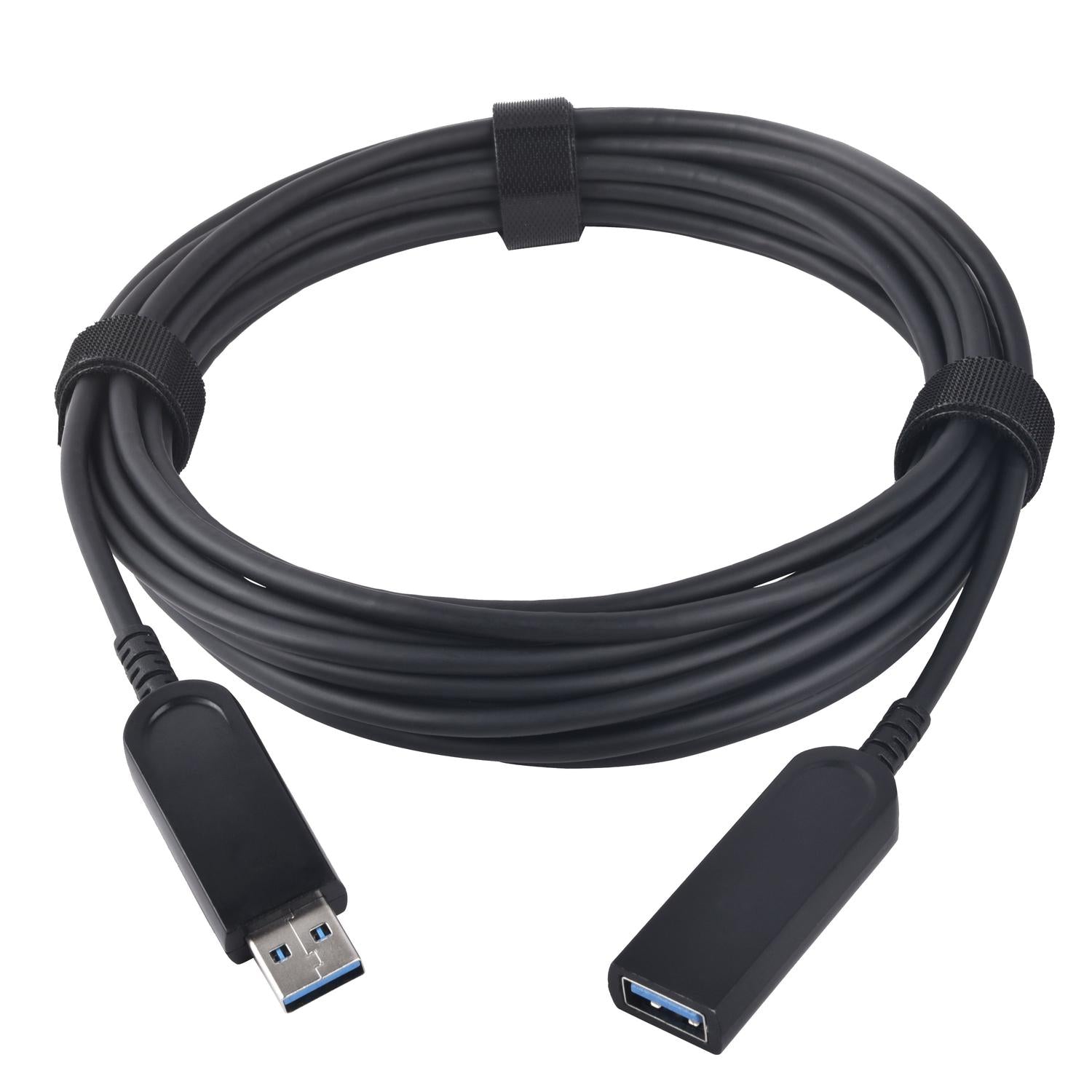 NÖRDIC 10m Aktiv AOC Fiber kabel 10Gbps USB 3.2 A hane till USB3.2 A hona USB 3.2 förlängningskabel