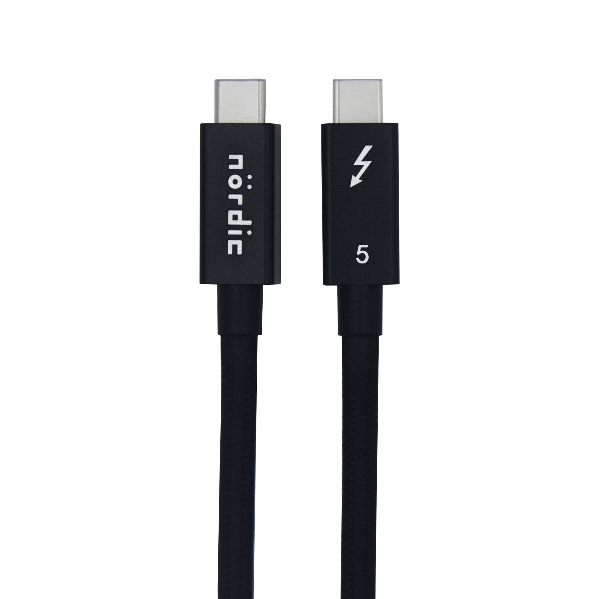 NÖRDIC 1,5m Thunderbolt 5 kabel 80Gbps dataöverföring 240W laddning 120Gbps bandbredd 16K60Hz 8K60Hz 4K540Hz