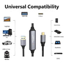 NÖRDIC 15m Aktiv USB 3.0 A till C Kabel, 5Gbps Super Speed USB-kabel Kompatibel med VR, Kamera, Dockningsstation och mer