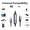 NÖRDIC 15m Aktiv USB 3.0 A till C Kabel, 5Gbps Super Speed USB-kabel Kompatibel med VR, Kamera, Dockningsstation och mer