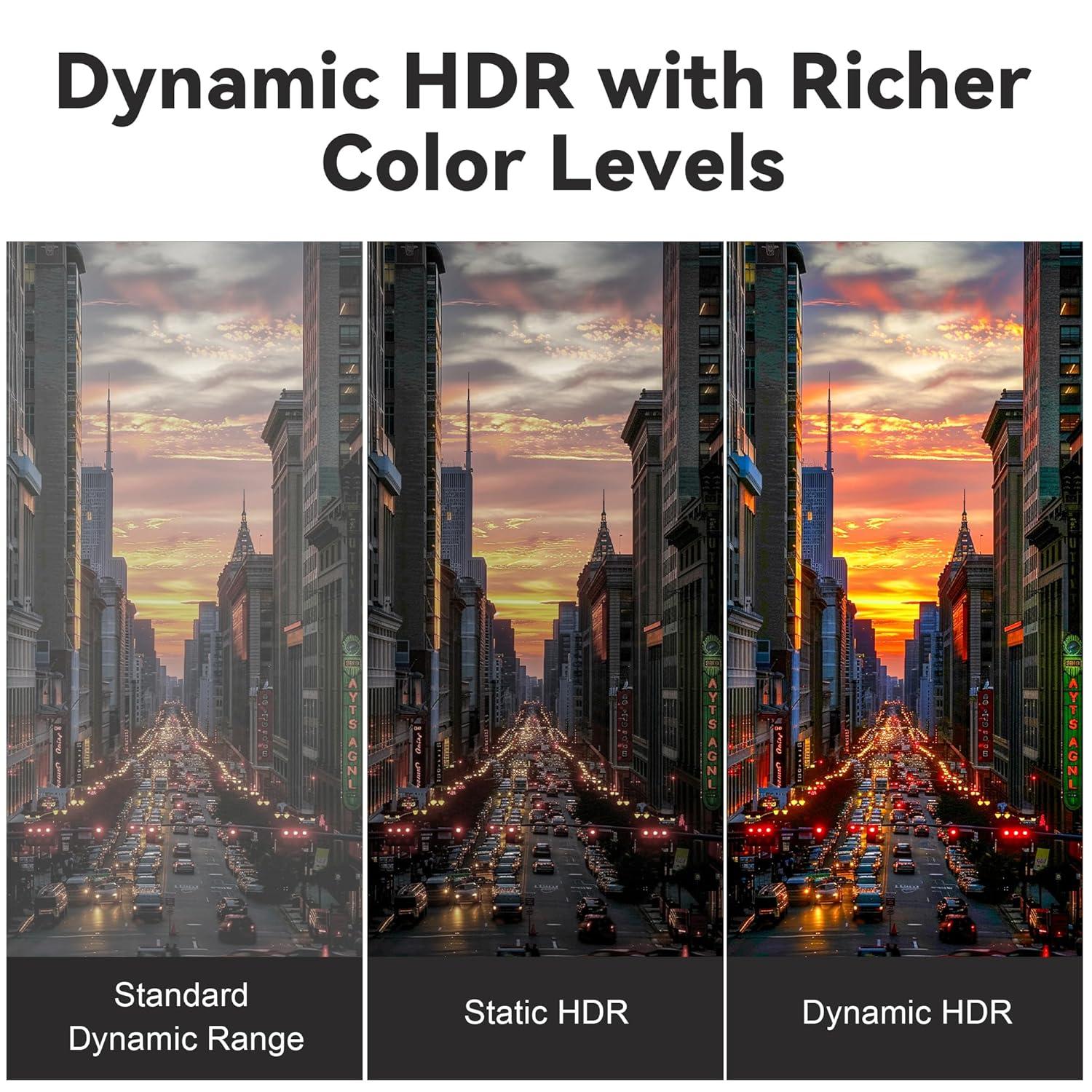 NÖRDIC 15m aktiv AOC Optisk Fiberkabel HDMI 2.1 8K 60Hz 4K 120Hz 48Gbps Dynamic HDR, eARC, VRR kompatibel med RTX 3080 3090