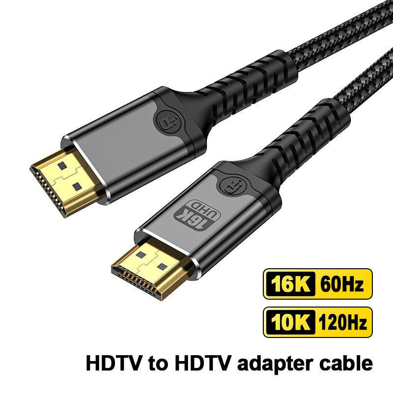 NÖRDIC 1m HDMI 2.2 kabel 96 Gbps, stöd för 16K 60Hz, 8K 240Hz, 4K 480Hz, HDCP 2.2 & 2.3, DTS:X, Dynamic HDR10+ och eARC