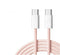 NÖRDIC 1m USB 2.0 USB-C till C kabel för iPhone 15/15 Pro/15 Plus/15 Pro Max 2,4A 480Mbps 60W rosa
