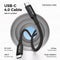 NÖRDIC 1m USB4 USB-C till C nylonflätad kabel PD3.1 240W 40G 8K60Hz 4K144Hz svart