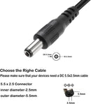 NÖRDIC 1m USB-A Cable to 5.5x2.5mm DC