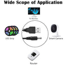 NÖRDIC 1m USB-A Cable to 5.5x2.5mm DC