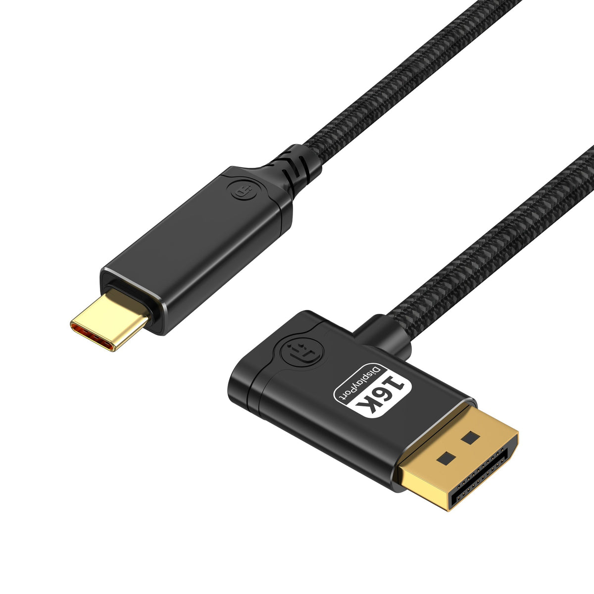 NÖRDIC 1m USB-C till DisplayPort 2.1 kabel 16K60Hz 8K120Hz 2K/4K240Hz 80Gbps Thunderbolt 5/4/3 till DisplayPort 2.1